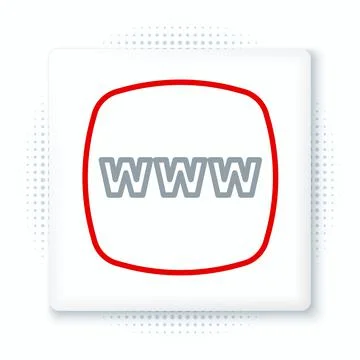 Line Website template icon isolated on white background. Internet communicati Ilustración de archivo