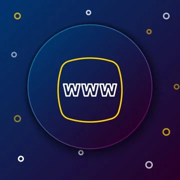Line Website template icon isolated on blue background. Internet communication イラスト素材