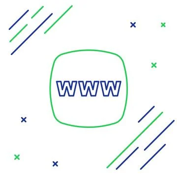 Line Website template icon isolated on white background. Internet communication Ilustración de archivo