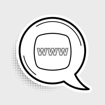 Line Website template icon isolated on grey background. Internet communicat.. 스톡 일러스트
