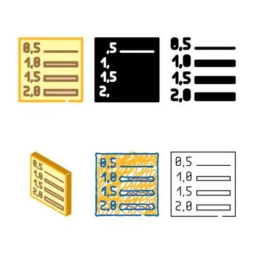 Line weights clean architectural drafter color icon vector Stock Illustration