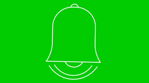 Line white bell green Stock Footage 160724490