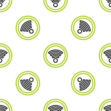 Line Wi-Fi wireless internet network symbol icon isolated seamless pattern on 스톡 일러스트