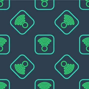 Line Wi-Fi wireless internet network symbol icon isolated seamless pattern on 스톡 일러스트