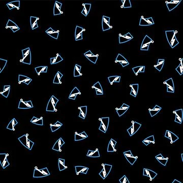 Line Windscreen wiper icon isolated seamless pattern on black background. Vector 스톡 일러스트