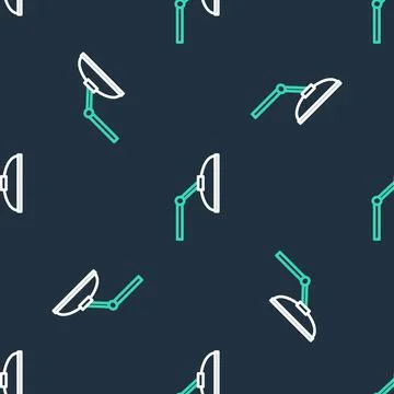 Line Windscreen wiper icon isolated seamless pattern on black background. Vector 스톡 일러스트