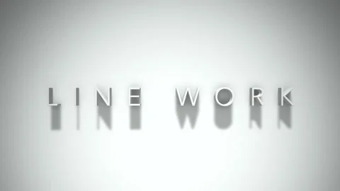 Line work 3D title animation with shadows on a white background Stock Footage 297266596