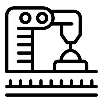 Line work icon outline vector. Factory engineer Stock Illustration