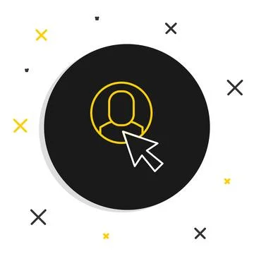 Line Worker icon isolated on white background. Business avatar symbol user Illustrazione stock