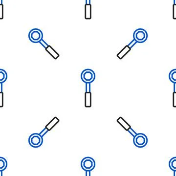 Line Wrench spanner icon isolated seamless pattern on white background. Colorful Stock Illustration
