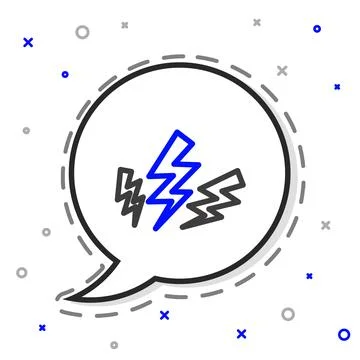 Line Zeus icon isolated on white background. Greek god. God of Lightning Stock Illustration