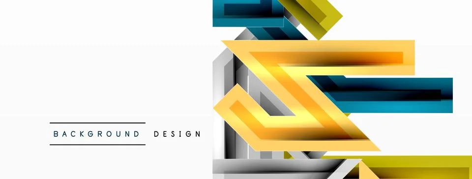 Line zig zag dynamic geometric abstract background. Colorful lines with shadow 스톡 일러스트