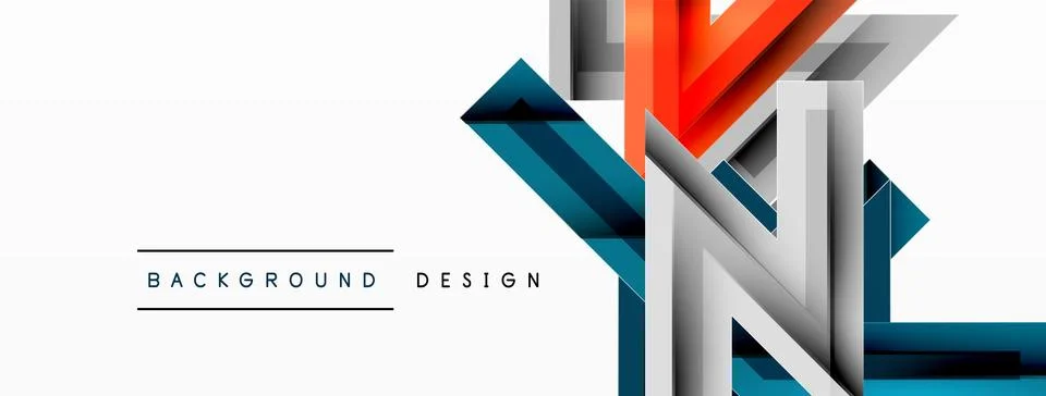 Line zig zag dynamic geometric abstract background. Colorful lines with shadow 스톡 일러스트