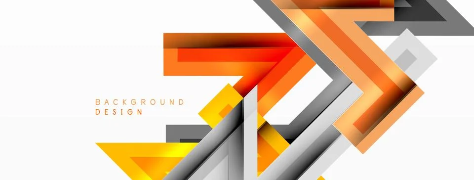 Line zig zag dynamic geometric abstract background. Colorful lines with shadow Stock Illustration