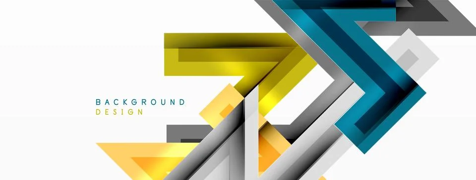Line zig zag dynamic geometric abstract background. Colorful lines with shadow 스톡 일러스트