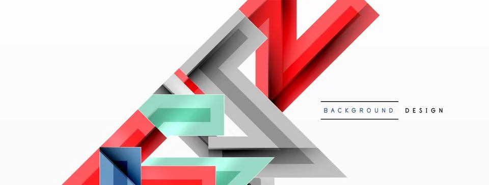 Line zig zag dynamic geometric abstract background. Colorful lines with shadow 스톡 일러스트