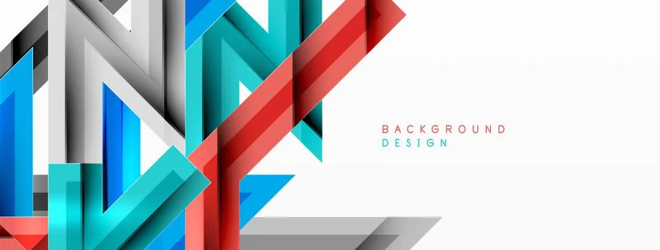 Line zig zag dynamic geometric abstract background. Colorful lines with shadow 스톡 일러스트