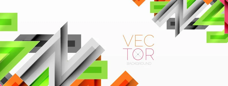Line zig zag dynamic geometric abstract background. Colorful lines with shadow 스톡 일러스트