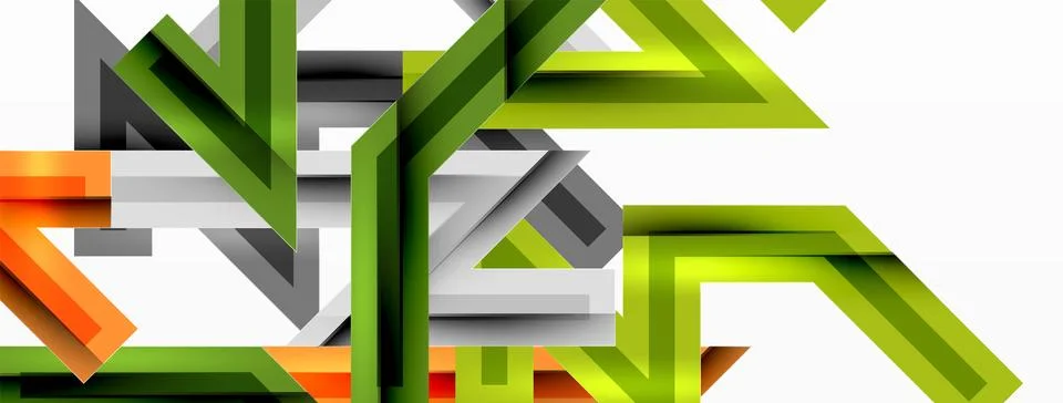 Line zig zag dynamic geometric abstract background. Colorful lines with shadow 스톡 일러스트