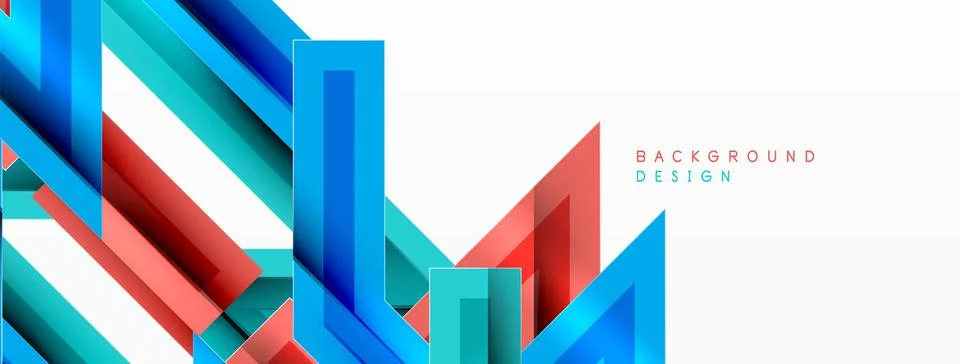 Line zig zag dynamic geometric abstract background. Colorful lines with shadow 스톡 일러스트
