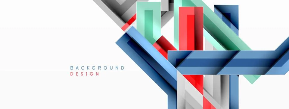 Line zig zag dynamic geometric abstract background. Colorful lines with shadow 스톡 일러스트