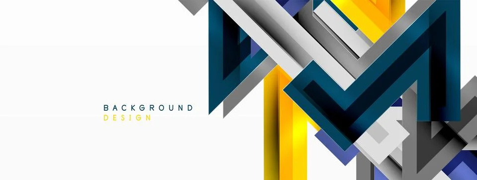 Line zig zag dynamic geometric abstract background. Colorful lines with shadow Stock Illustration