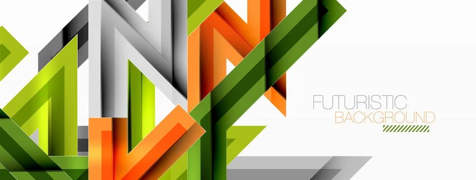 Line zig zag dynamic geometric abstract background. Colorful lines with shadow Stock Illustration