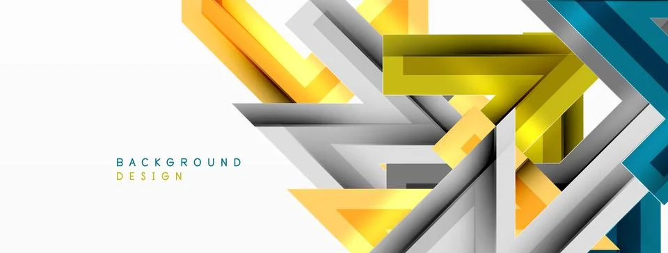 Line zig zag dynamic geometric abstract background. Colorful lines with shadow 스톡 일러스트