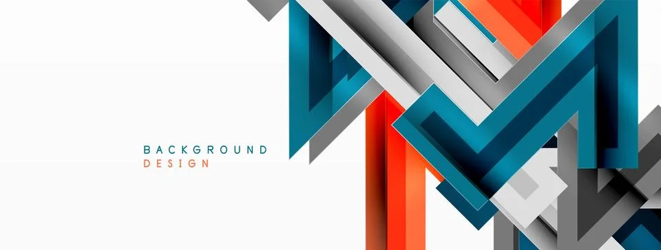 Line zig zag dynamic geometric abstract background. Colorful lines with shadow Stock Illustration