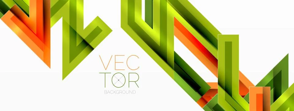 Line zig zag dynamic geometric abstract background. Colorful lines with shadow 스톡 일러스트