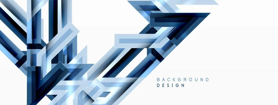 Line zig zag dynamic geometric abstract background. Colorful lines with shadow 스톡 일러스트