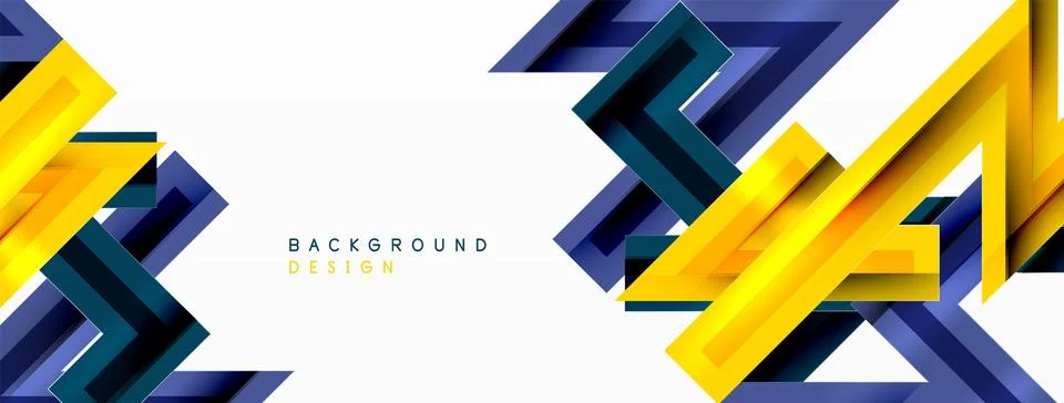 Line zig zag dynamic geometric abstract background. Colorful lines with shadow Stock Illustration