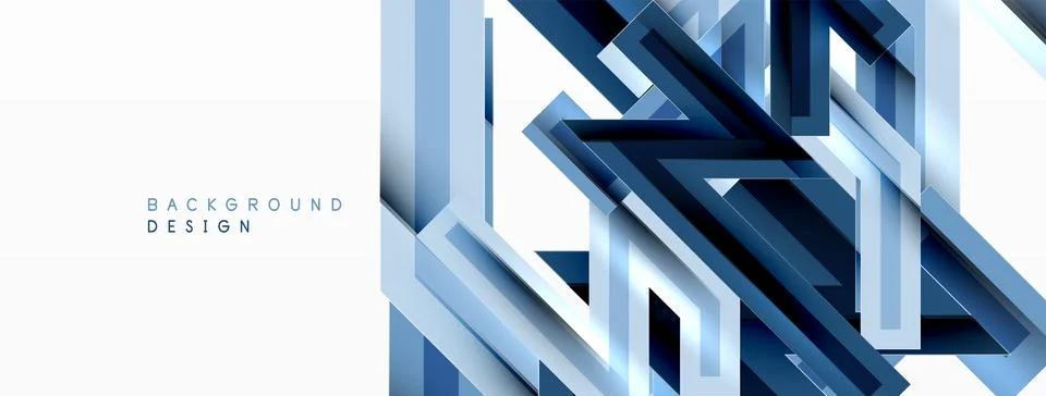 Line zig zag dynamic geometric abstract background. Colorful lines with shadow Stock Illustration