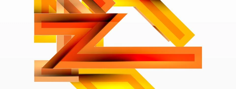 Line zig zag dynamic geometric abstract background. Colorful lines with shadow 스톡 일러스트