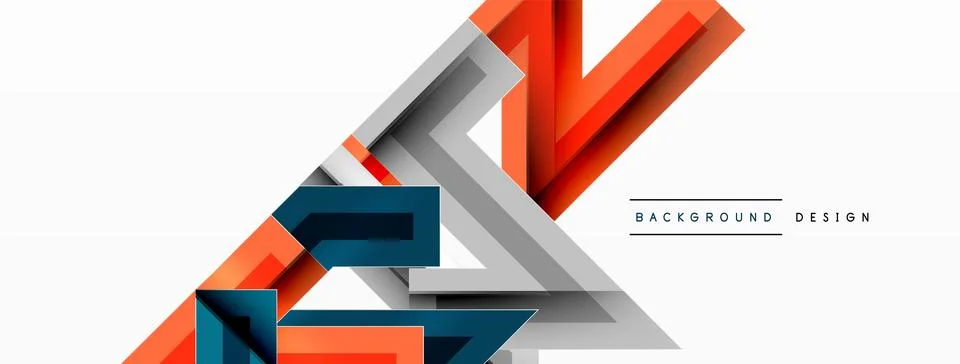 Line zig zag dynamic geometric abstract background. Colorful lines with shadow Stock Illustration