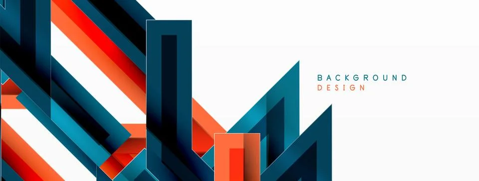 Line zig zag dynamic geometric abstract background. Colorful lines with shadow Stock Illustration
