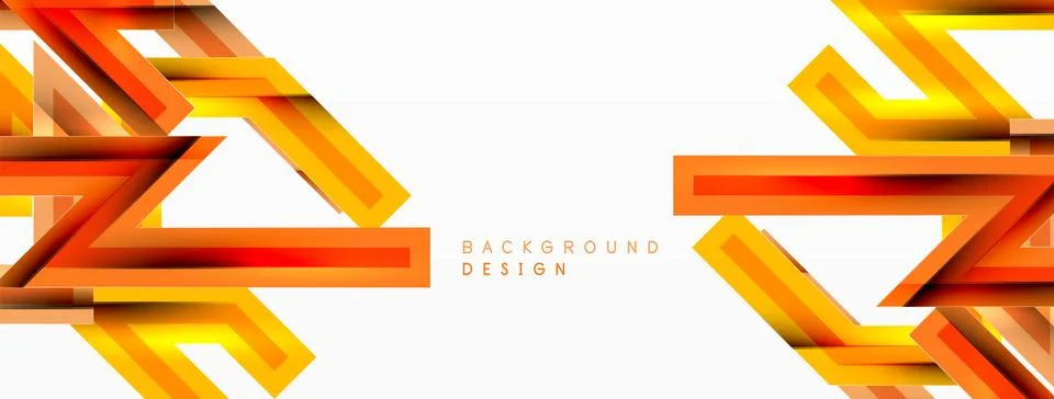 Line zig zag dynamic geometric abstract background. Colorful lines with shadow Stock Illustration