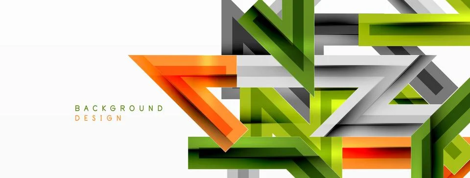 Line zig zag dynamic geometric abstract background. Colorful lines with shadow 스톡 일러스트