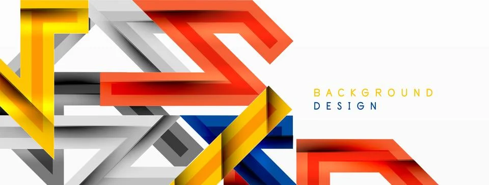 Line zig zag dynamic geometric abstract background. Colorful lines with shadow 스톡 일러스트