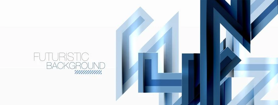 Line zig zag dynamic geometric abstract background. Colorful lines with shadow Illustrazione stock
