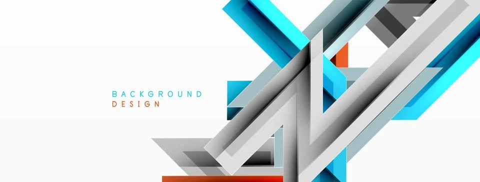Line zig zag dynamic geometric abstract background. Colorful lines with shadow Stock Illustration