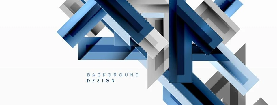 Line zig zag dynamic geometric abstract background. Colorful lines with shadow Stock Illustration