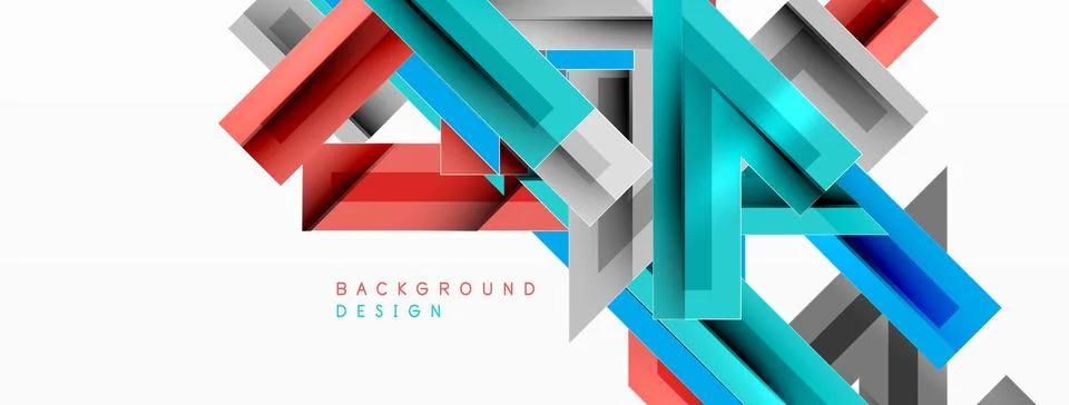 Line zig zag dynamic geometric abstract background. Colorful lines with shadow 스톡 일러스트