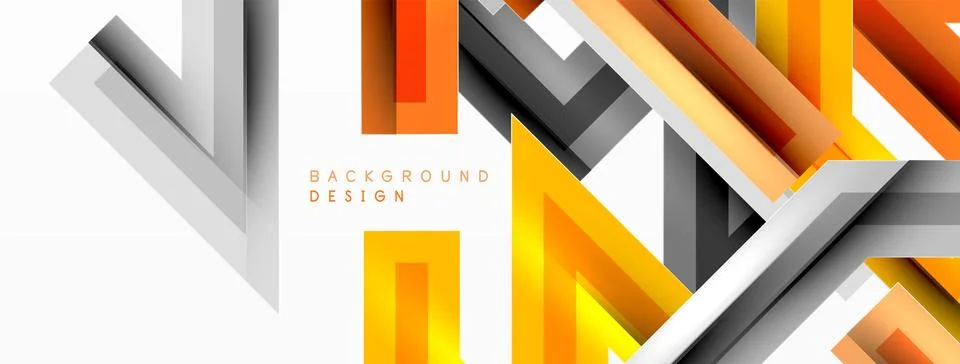 Line zig zag dynamic geometric abstract background. Colorful lines with shadow 스톡 일러스트