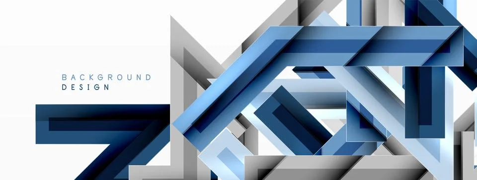 Line zig zag dynamic geometric abstract background. Colorful lines with shadow Illustrazione stock