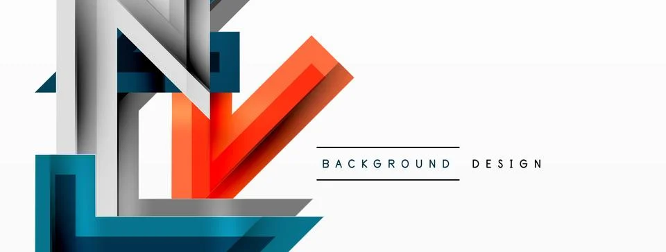 Line zig zag dynamic geometric abstract background. Colorful lines with shadow 스톡 일러스트