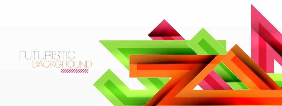 Line zig zag dynamic geometric abstract background. Colorful lines with shadow 스톡 일러스트