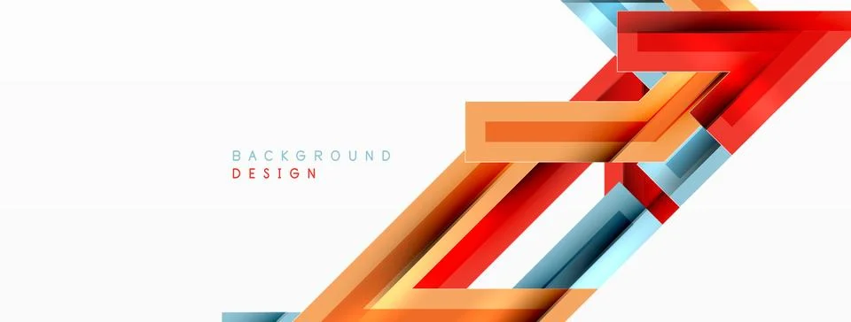 Line zig zag dynamic geometric abstract background. Colorful lines with shadow 스톡 일러스트