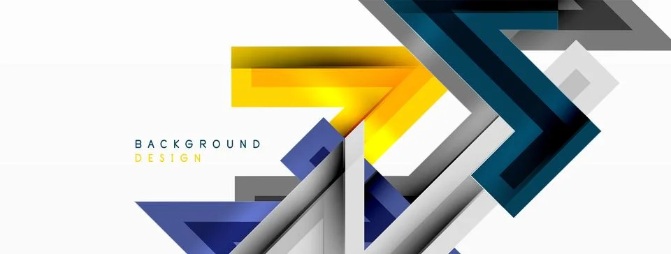 Line zig zag dynamic geometric abstract background. Colorful lines with shadow Stock Illustration