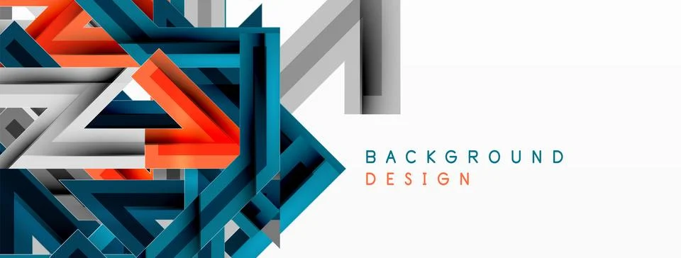 Line zig zag dynamic geometric abstract background. Colorful lines with shadow Illustrazione stock